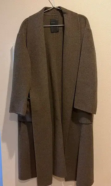 NOBLE 브라운 롱 코트 벨트 포함 사이즈 36