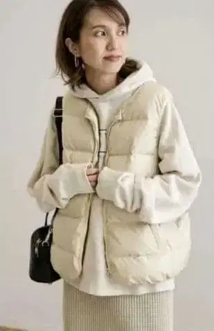 FRAMeWORK 다운 베스트 베이지