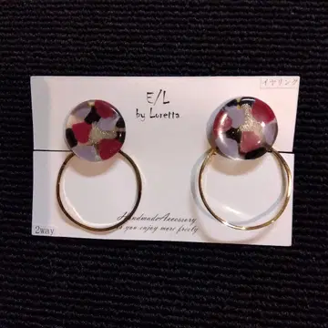 꽃무늬 2way 귀찌