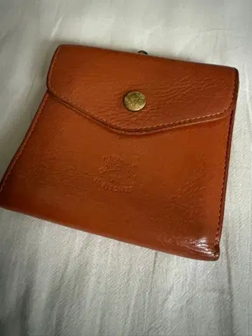 일비종떼 접이식 지갑 가마구치 브라운 남녀 공용