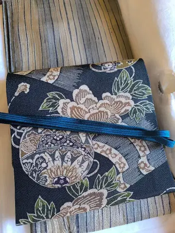 미사용*키모노 하즈키에서 구매한 나고야 오비*크레이프 원단*