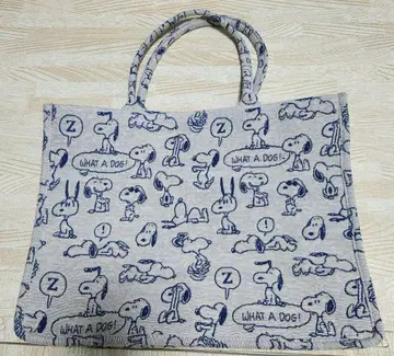 스누피 자카드 토트백 L