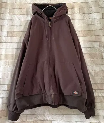 디키즈 액티브 자켓 안감 플리스 자수 브라운 2XL