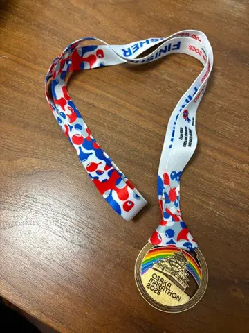 오사카 마라톤 2025 완주 메달 미야쿠미야쿠