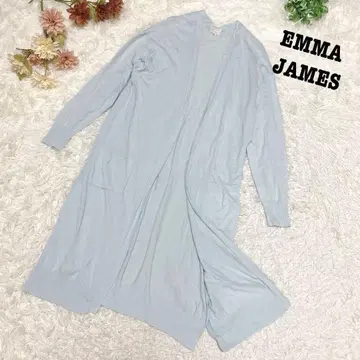 s.1487 [엠 제이 림스] 긴팔 롱 니트 가디건 스카이블루 심플