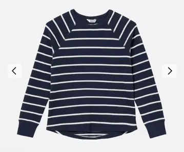 와플 링 슬리브 T셔츠 스트라이프