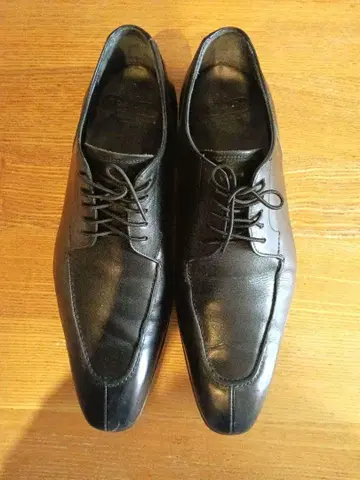 트레이딩 포스트 블랙 가죽 드레스 신발 25.5cm