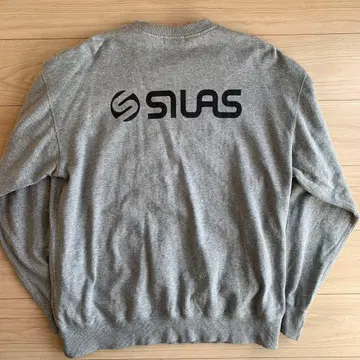 [ XL ] SILAS 맨투맨 로고 양면 프린트 백 프린트 그레이