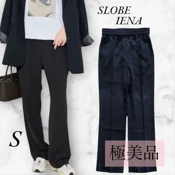 [컨디션 최상] 슬로브 이에나 핀턱 세미 플레어 팬츠 BLACK 블랙