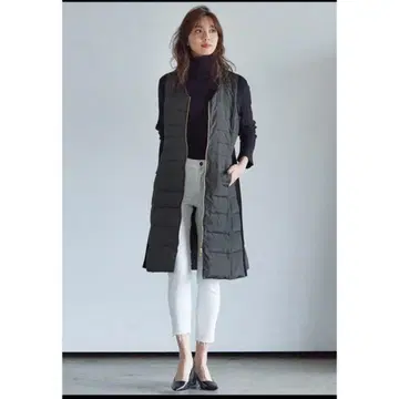 RANAN 롱 다운 베스트/점프 스커트 2way 블랙 L