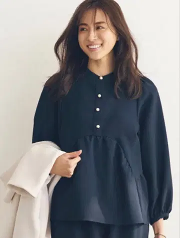 소노 펄 버튼 블라우스