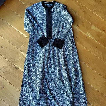 Sunny Clouds 플라워 프린트 롱 셔츠 원피스