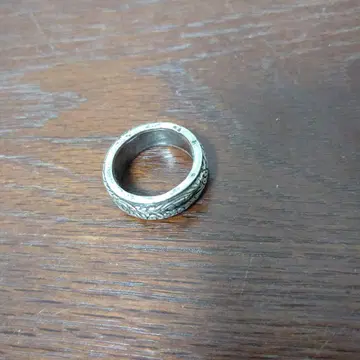 반지 25호 실버 각인 있음 검 실버 액세서리 소칼로 스피닝 링