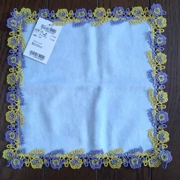 치카자와 레이스 타월 손수건 팬지