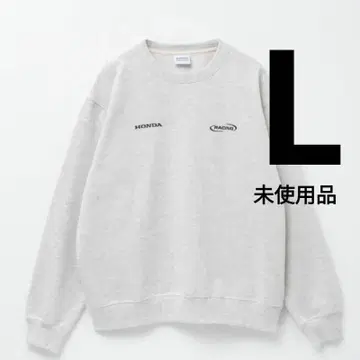 [ 미사용품 L ] 혼다 HONDA RACING 맨투맨 트레이닝복 그레이