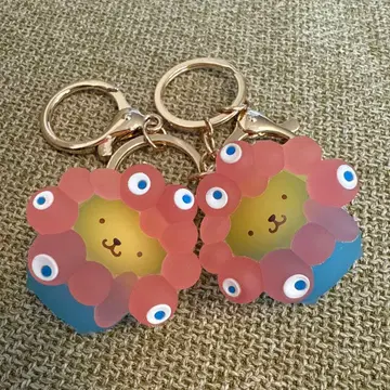 산리오 미야쿠미야쿠 클리어 키링 폼폼푸딩 세트