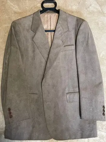 LORGE 브라운 스웨이드 테일러드 자켓