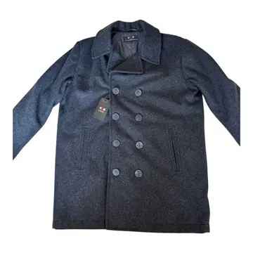 택 포함 새상품 VAN JACKET P 코트 그레이 울 안감 퀼트