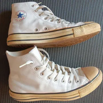CONVERSE ALL STAR 화이트 하이컷 가죽