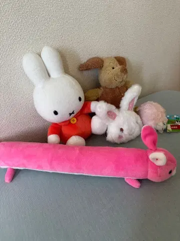 미피와 토끼 봉제 인형 세트