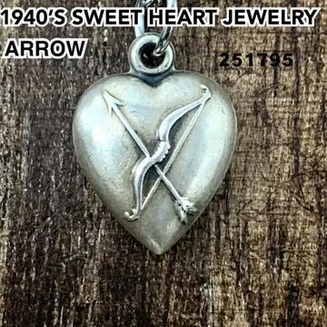 스위트하트 주얼리 애로우 활과 화살 실버 빈티지 목걸이