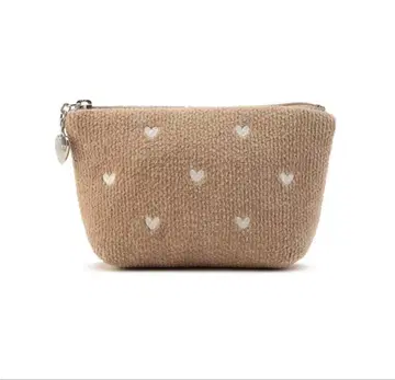 미사용 새상품 FEILER 라브러리 하트 파우치 베이지