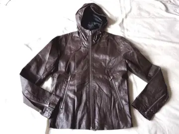 후디드 가죽 자켓 어반 리서치 L 더블 지퍼