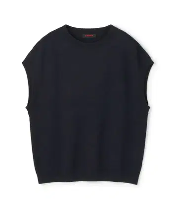 캬바쿠라 caban 코튼 캐시미어 니트 베스트 S 사이즈 네이비