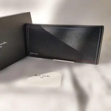 [ 새상품급 ] Paul Smith 블랙 가죽 장지갑