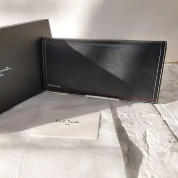 [ 새상품급 ] Paul Smith 블랙 가죽 장지갑