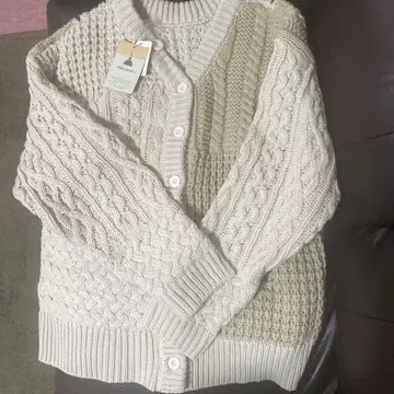 niko and - 케이블 짜임 가디건 그레이 계열 사이즈 F