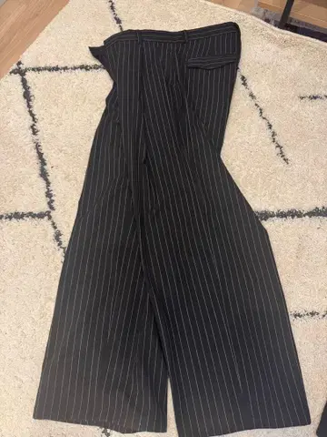 NOMADE 스트라이프 블랙 슬랙스 S