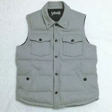 Schott 샷 원스타 장식 울 다운 베스트 (L) 그레이 계열 색상