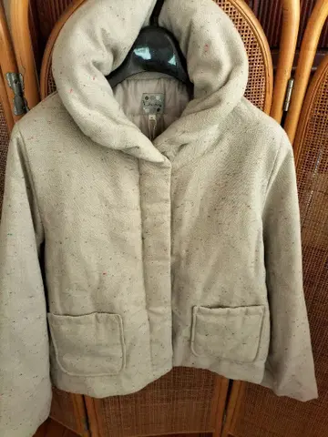 새상품급*Keitto 카라 부착 베이지 숏코트*