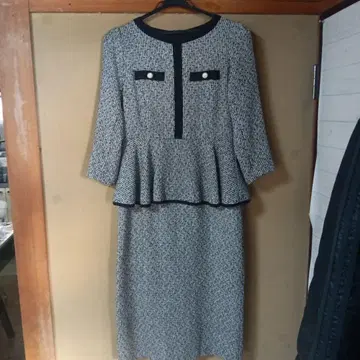 RUIRUE BOUTIQUE/포멀 트위드 원피스/바이컬러