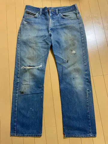 Lee 데미지 가공 스트레이트 데님 34X30