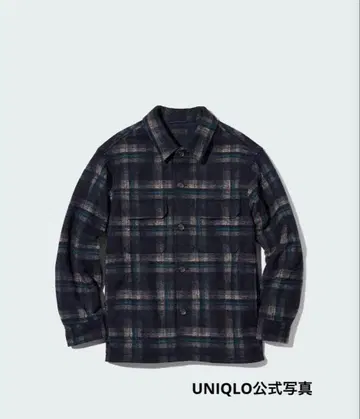 유니클로 오버 셔츠 자켓