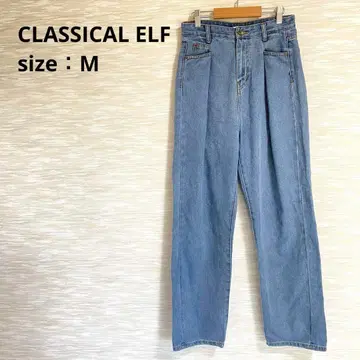 CLASSICAL ELF 하이웨스트 데님&치노 턱 와이드 팬츠 [ M ]