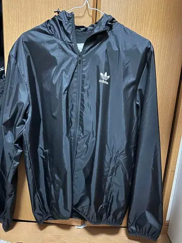 adidas 후드 부착 블루종 S 사이즈 블랙 여성용 남성용