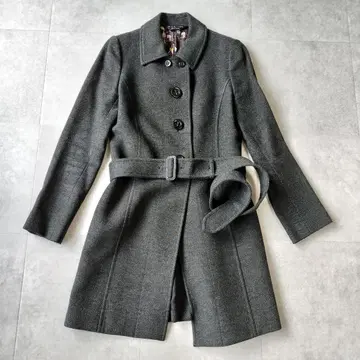 BLACK LABEL Paul Smith 벨트 울 코트 그레이