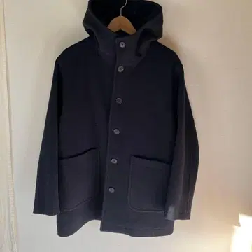 GLR 네이비 후드 부착 코트