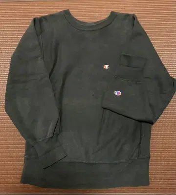 Champion Reverse Weave 블랙 눈 있음 M