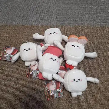 스시 배틀 캐릭터형 봉제 인형 5체 세트