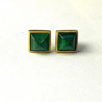 La Soeur 맬러카이트 스퀘어 귀걸이