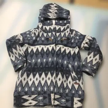 ROXY 기하학 패턴 후드 부착 자켓 M