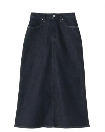 무인양품 스트레치 데님 A라인 스커트 다크 네이비 M 사이즈