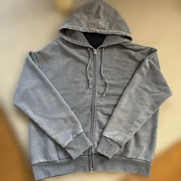 JEANASIS (선택 가능한 기장) Fade 컬러 ZIP 후디