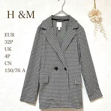 [ H&M ] 자켓 하운드투스 캐주얼 블랙 화이트 베이지 테일러드