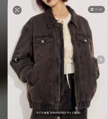 SLY 프론트 지퍼 데님 자켓 FREE 사이즈