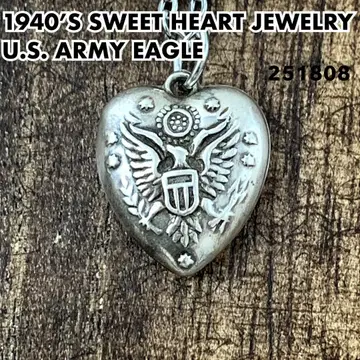 스위트하트 주얼리 백두산 ARMY 육군 실버 빈티지 목걸이